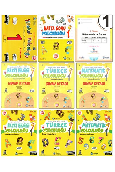 Üçgen Yayıncılık Üçgen Yayınları 1.Sınıf İlkokul Yolculuğu 2.dönem Seti(Türkç...