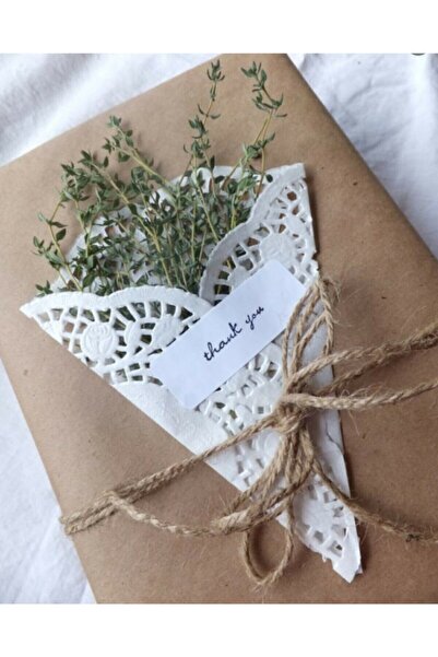 ÇARŞIPAK 500 Adet Kağıt Dantel Tabak Altlığı 12,5 cm Süsleme Sunumluk Dekoratif