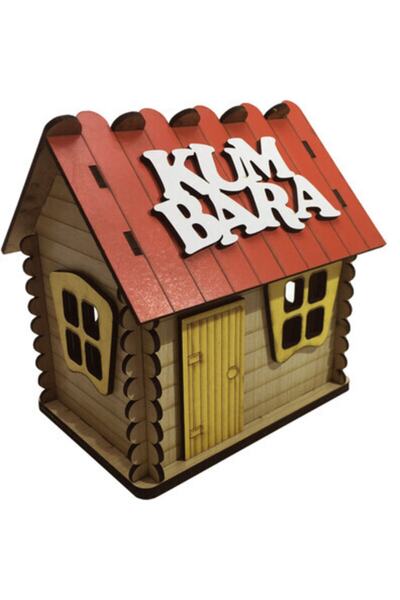 LEVA HAUSE Ev Model Ahşap Kumbara