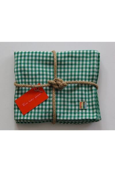 Çizgikare Green Gingham Runner (Husa de servire)