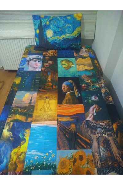 owl bag Van Gogh Artworks Design Cuvertură de pat și fată de pernă