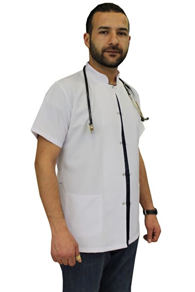 safaforma مريلة طبيب للرجال ذات طية صدر السترة، ممرضة، معلم، مريلة مختبر صيدل...