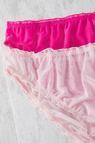 Trendyol Curve Flieder-Rosa 2er-Pack Tüll-Slips in Übergröße