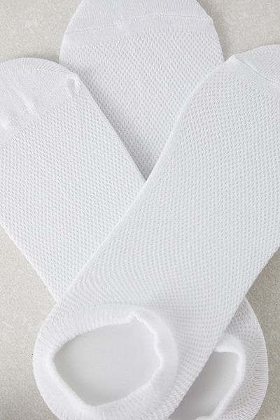 Trendyol Collection Set mit 8 weißen Unisex-Sommersocken aus Baumwolle – TMNSS25CO00016