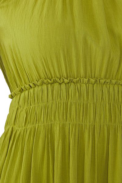 Trendyol Curve Khaki kötőfék gallérral szőtt ruha TBBSS23AH00207