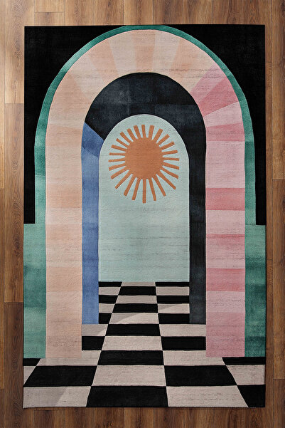 Rugs Modern Halı سجادة غرفة المعيشة المزخرفة بقاعدة منسوجة ملونة حديثة من Bli...