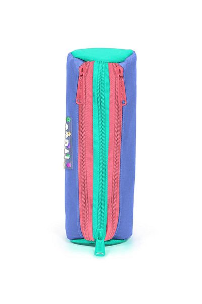 Coral High Blue Colored 3 Compartment Kids Pencil Bag 11168