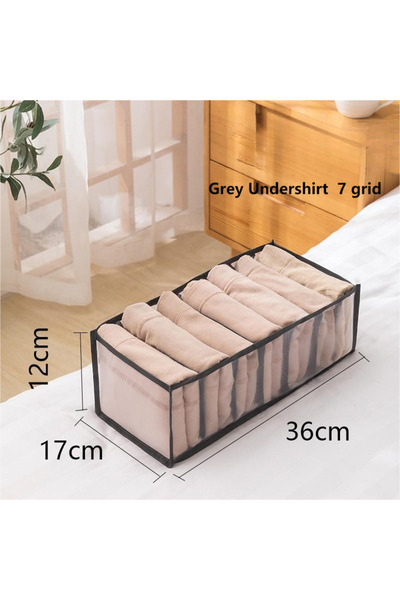 Choice منظم أدراج الملابس الداخلية 7 شبكات من قطعة واحدة، صندوق تخزين قابل للطي، منظم خزانة، مقسم أدراج