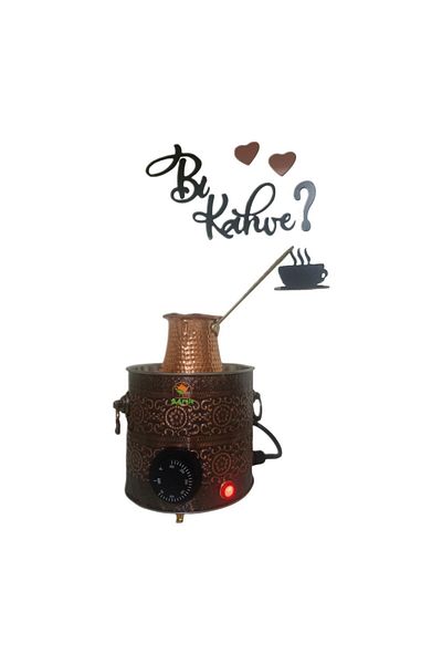 SAFİR Safirim Single Coffee Pot Small Size Sand Coffee Machine for Home - Copper Color