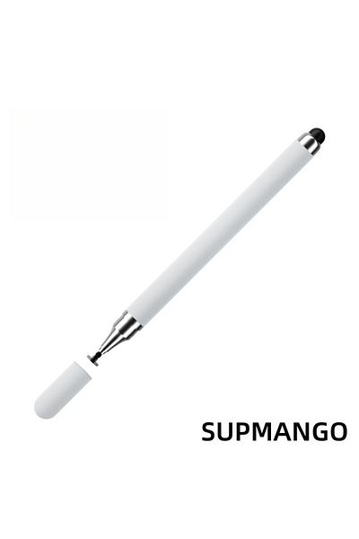 Choice White BT30 Two-In-One Capacitive Pen Suitable For All Mobile Phones And Tablets Multi-Function Touch