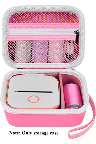 Choice حافظة صانع الملصقات باللون الوردي لطابعات Memoking T02/ وPhomemo M02/ وM02S/ وM02 Pro/ وQ30S/ وPonek Mini Pocket Prin