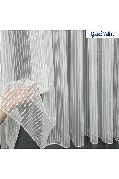 ARONA 1/2 Pleat Striped - Short Tulle, Heavy Gromage, No Crease Iron