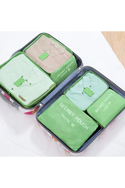 Choice 6 قطع خضراء 6 قطع/مجموعة حقيبة تخزين سفر وردية/زرقاء/رمادية ذات سعة كب...