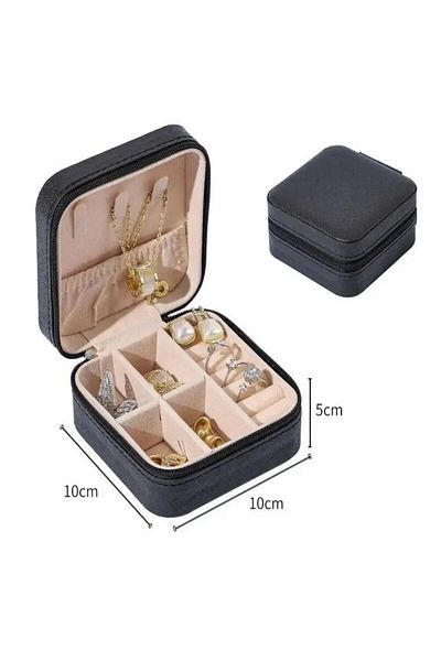 Choice Black Mini Jewelry Storage Box Portable Home Travel Earrings Necklace Storage Case For Women Ring Or