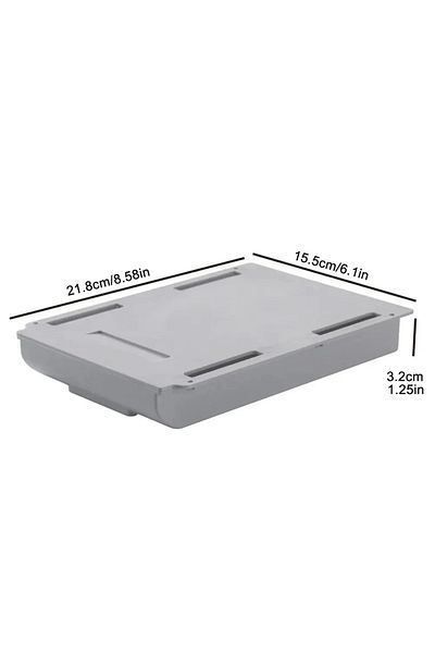 Choice Grey Hidden Storage Box Desk Storage Drawer Self-Adhesive Plastic Table Storage Holder Simple Sundri