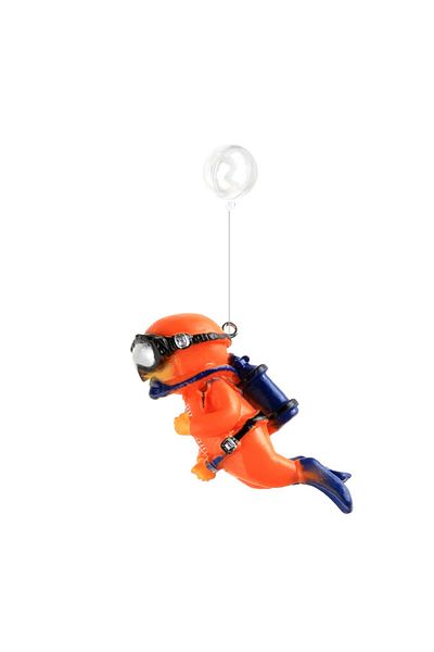Choice3 Diver - Orange Floating Diver Aquarium Ornament - Realistic Submarine Diver Decoration for Fish Tank