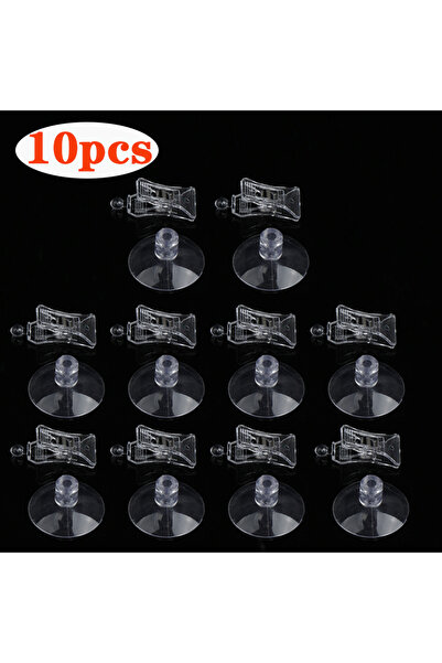 Choice 10 قطع من مشبك الشفط الشفاف للحمام والجدار ومشبك الشفط للنوافذ والأبواب والمكتب متعدد الوظائف ABS H