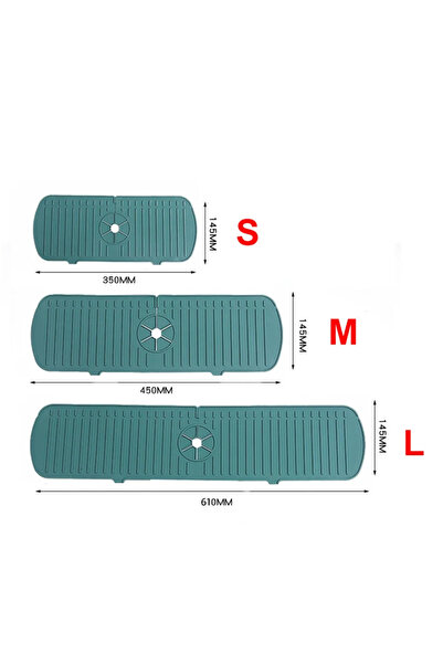 Choice4 حصيرة سيليكون خضراء كبيرة الحجم (قطعة واحدة) لحنفية المياه، بتصميم تم...