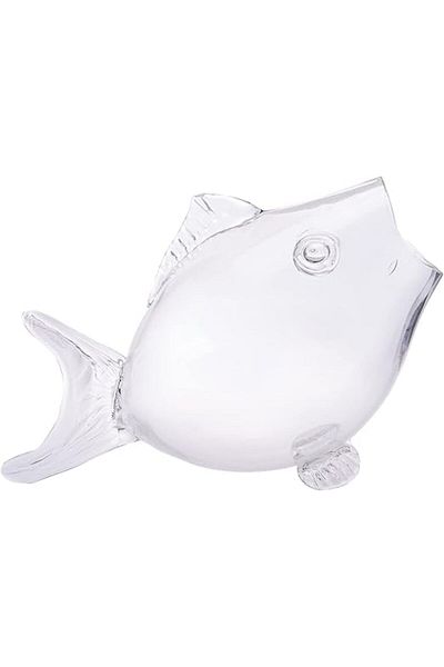 AKDC Glass Vase Fish Shape L(20CM) XW(16CM) XH(22CM) Multicolour