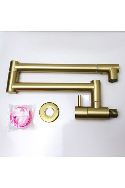 Choice Gold Baokemo Folding Into The Wall Faucet 304 Stainless Steel Universal Rotation Faucet Kitchen Conc