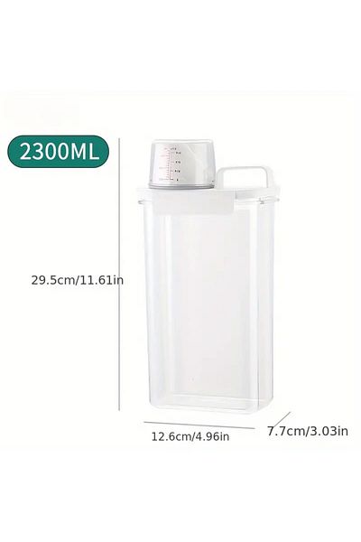 Choice 2300ml 1100ml/1800ml/2300ml Airtight Laundry Detergent Powder Storage Box Jar Bleach Storage Contain