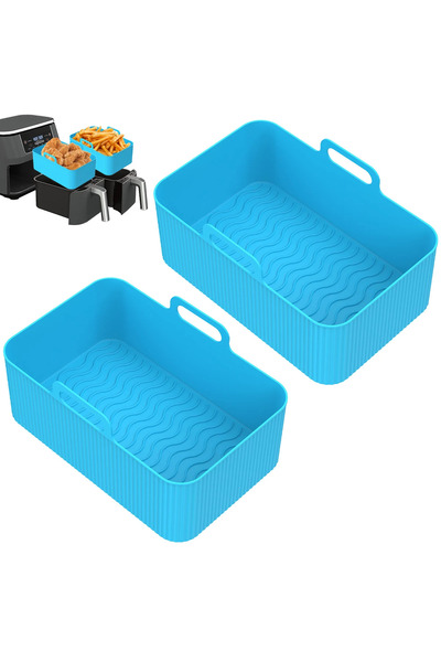 Choice بطانة سيليكون زرقاء مكونة من قطعتين لمقلاة الهواء من أجل ملحقات مقلاة ...