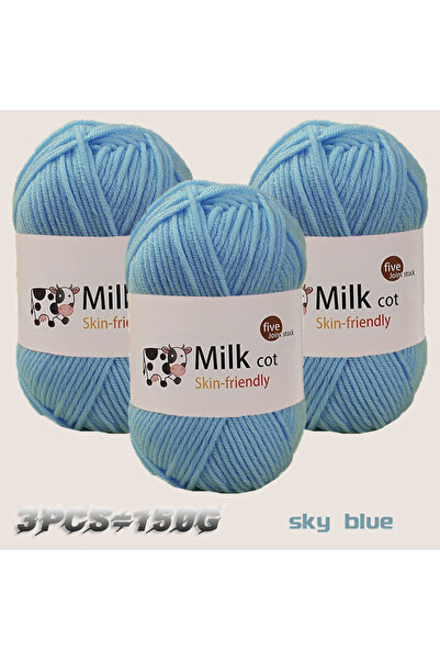 Choice 11 150 جرامًا من خيوط الحليب متوسطة الخشونة المصنوعة يدويًا، غزل نسج D...