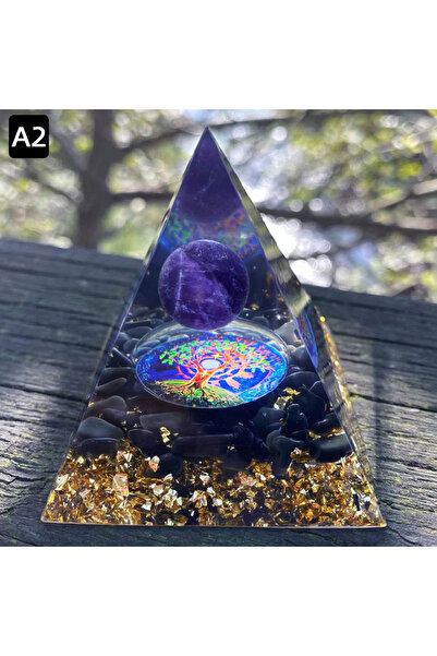 Choice هرم طاقة A2 6 سم من أورجونيت ريكي كرة الجمشت الطبيعية أداة شفاء شقرا ا...