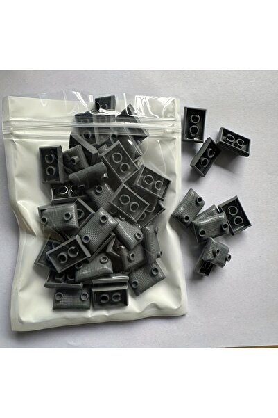 Choice4 60 قطعة من الطوب الرمادي الداكن، قطع صغيرة الحجم، قطع بناء متوافقة، ق...