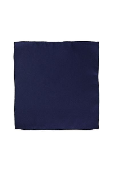 Hatemoğlu Μαντήλι τσέπης Navy Blue Classic Satin