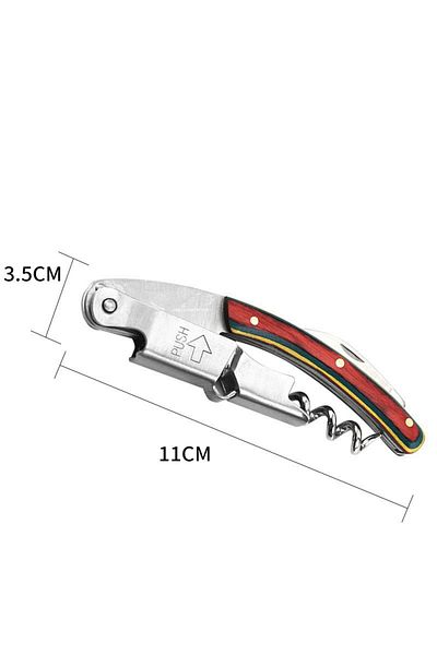 FLYMUYU 2 Stainless Steel Wine Opener, Professional Waiters Corkscrew, Leather Case,Beer Bottle Opener And .