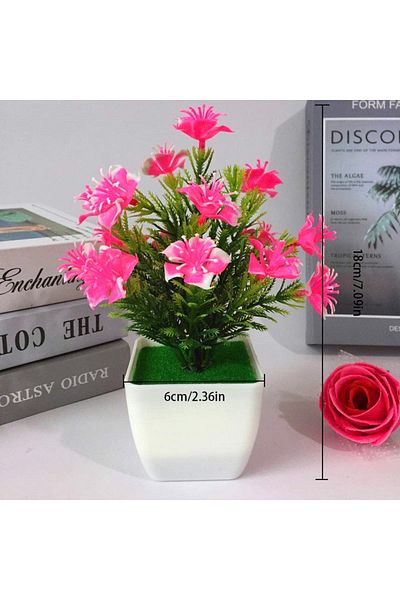 Choice 1pc Pink Sakura 1pc Artificial Plants Bonsai Small Flowers Pot Fake Plant Potted Ornaments For Home