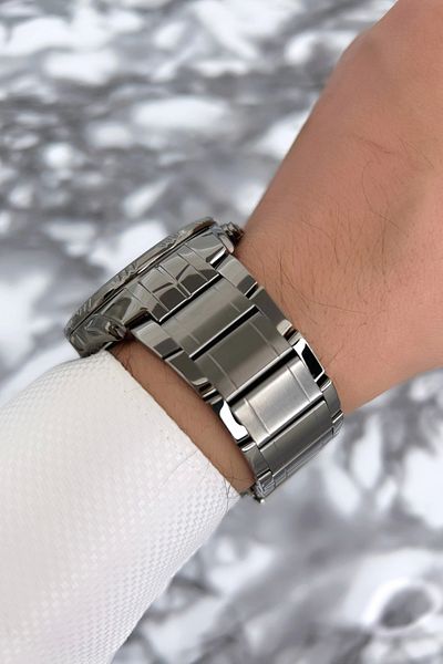 Ferrucci All Functions Active Men's Wristwatch Steel Strap Smoked Zmfer075