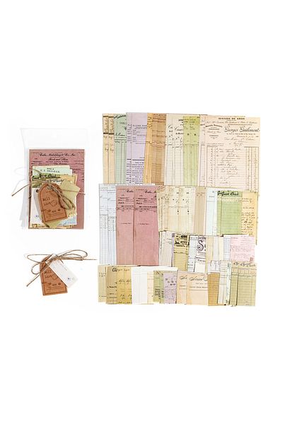 Choice D JIANQI 100pcs/pack Decor Scrapbook Vintage Materials Paper Combo Kit DIY Junk Journal Collage Pho.