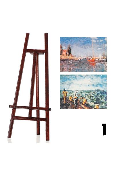 Choice 1 1:12 Dollhouse Furniture Miniature Easel Wood Box Drawing Board Artist Paint Pen Dolls DIY Model .