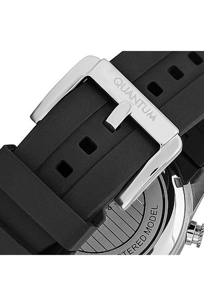 Quantum ADG678.331 Men Multi Function Display Watch & Silicone Strap Black