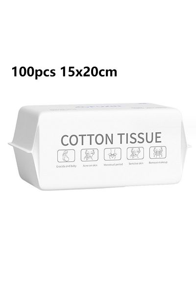 DUTRIEUX 100pcs 15x20cm 1pack Disposable Face Towels Thick Face Towel Make Up Tissue Soft Facial Cleansing Cl