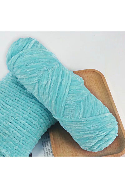 Choice غزل مخملي ناعم من أكوا 95 جرامًا من الصوف المحبوك المخلوط يدويًا وشاح ...