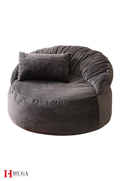 Huga Metal Puffy Puf Koltuk, Berjer Relax Koltuk Uzanmalı Kanepe , 3lü Takım