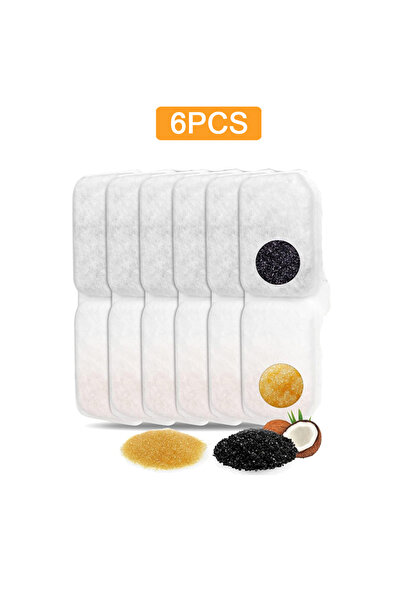 Choice 6 مجموعات من عناصر فلتر الكربون المنشط البديلة لنافورة مياه القطط لتنقية نافورة مياه الحيوانات الأليفة