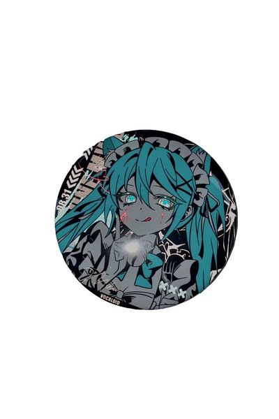 BANDAI Hatsune Miku(58mm) Hatsune Miku New Badge Anime Peripheral Cute Cartoon Brooch Japanese Kawaii DIY