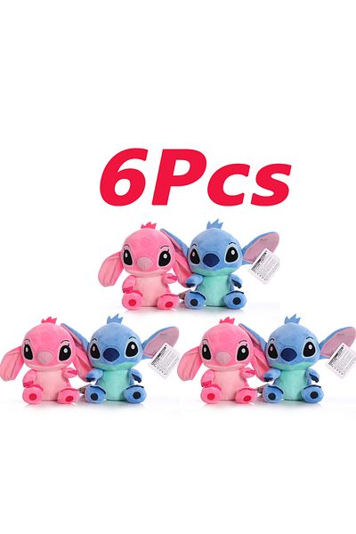 Choice 20cm-6pcs 20cm Stitch Stuffed Plush Models Cartoon Stuffed Plush Dolls Anime Plush Baby Toys Kawaii