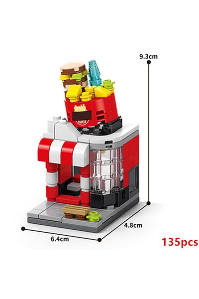 Choice4 no Box 135pcs NEW DIY Makeup Convenience Store Flower Shop Hair Salon Piano Game Hall Fruit Bookstor