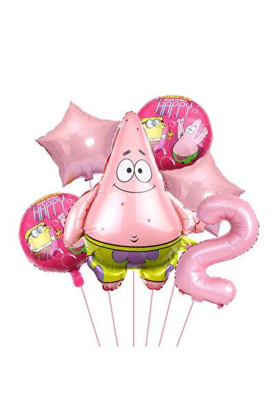 Choice مجموعة من 6 قطع من بالونات حفلات أعياد الميلاد على شكل سبونج بوب سكوير...