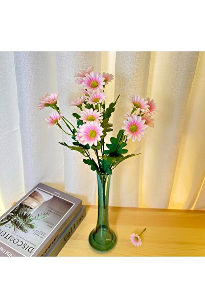 Choice زهور عباد الشمس الوردية 21 رأسًا من زهور الأقحوان الصغيرة باقات من الب...