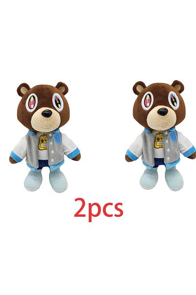 Choice FireBrick 30cm Kawaii Kanye Dropout Bear Teddy Bear Plush Toys Kanye West Graduation Soft Stuffed Ho