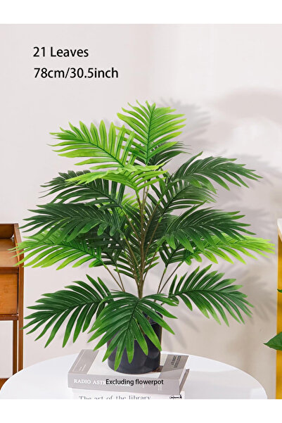 Choice 21 ورقة صغيرة من شجر النخيل الصناعي الكبير بطول 70-120 سم، نباتات بلاس...