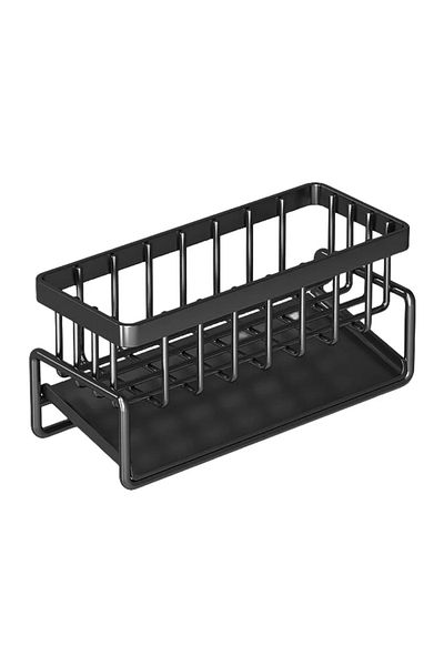 Choice black Kitchen Stainless Steel Sink Drain Rack Sponge Storage Faucet Holder Soap Drainer Towel Rack S
