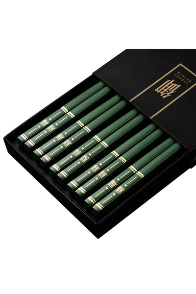 Choice 5 Pairs Green-fu 5Pairs High Quality Japanese Non-Slip Chopsticks Kore...