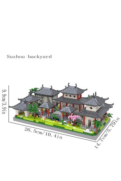 Choice Suzhou Back Yard Suzhou Garden puzzle micro particle assembly type building block ethnic style build